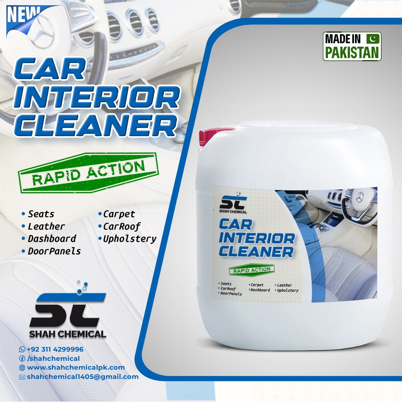 Car Interior Cleaning and Disinfectant - 30 litre